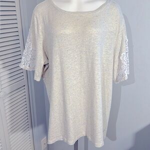 LOFT Plus Lace Sleeve Top Size 20/22